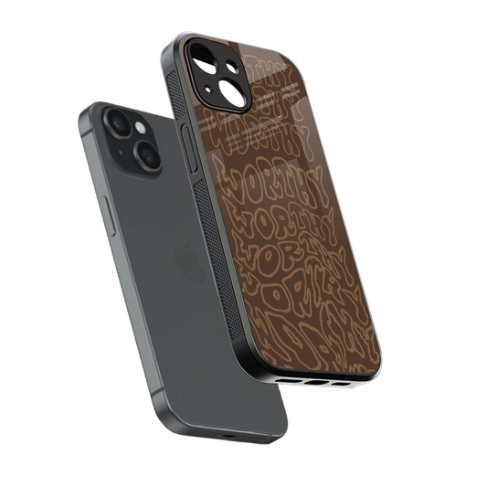 Worthy sleek iphone 13 mini cover with tempered glass back and TPU edges