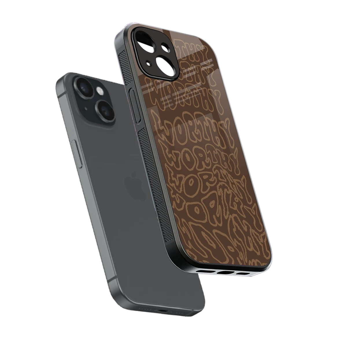 Worthy sleek iphone 12 mini cover with tempered glass back and TPU edges