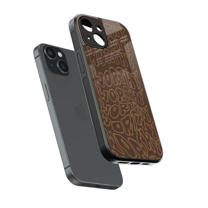 Worthy sleek iphone 13 cover with tempered glass back and TPU edges