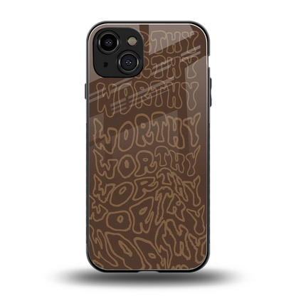 Worthy back phone cover | glass case for iphone 15