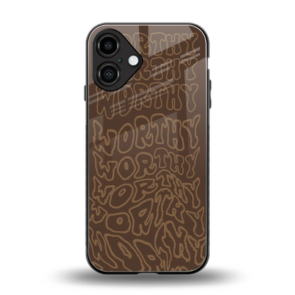 Worthy back phone cover | glass case for iphone 16 plus