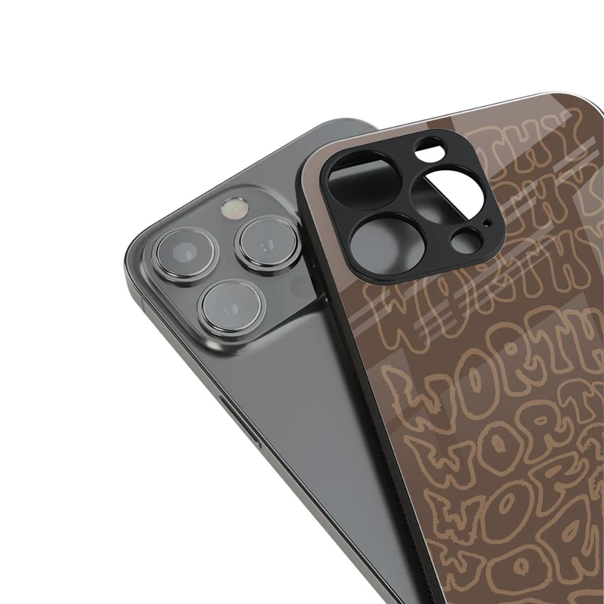 Worthy stylish phone case for iphone 15 pro | glossy glass and slim fit