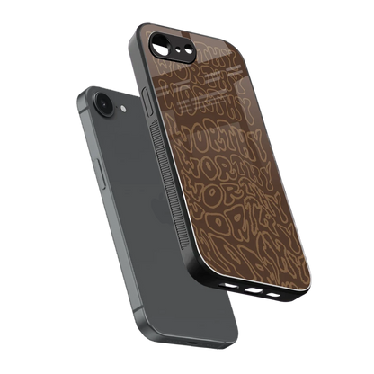 Worthy sleek iphone 16e cover with tempered glass back and TPU edges