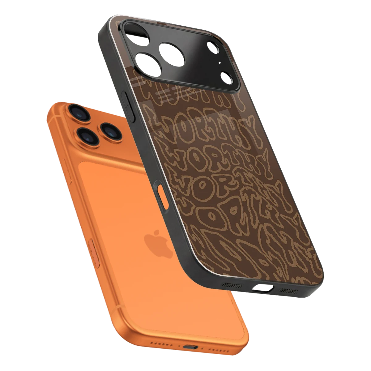Worthy sleek iphone 17 pro cover with tempered glass back and TPU edges