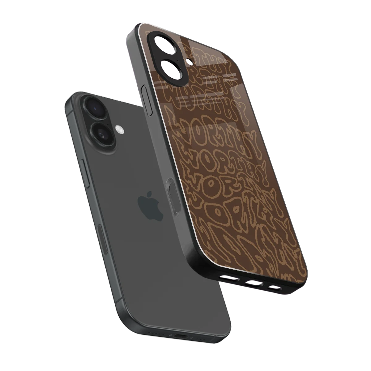 Worthy sleek iphone 17 cover with tempered glass back and TPU edges