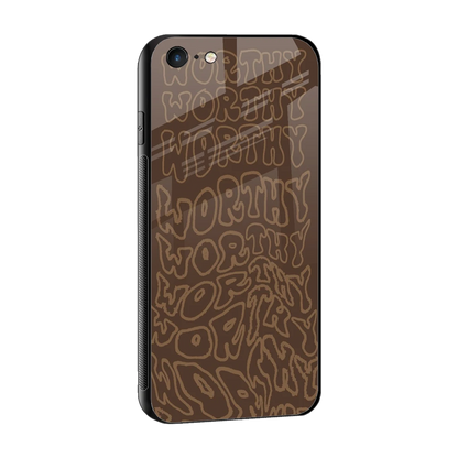 Worthy sleek iphone 6s plus cover with tempered glass back and TPU edges