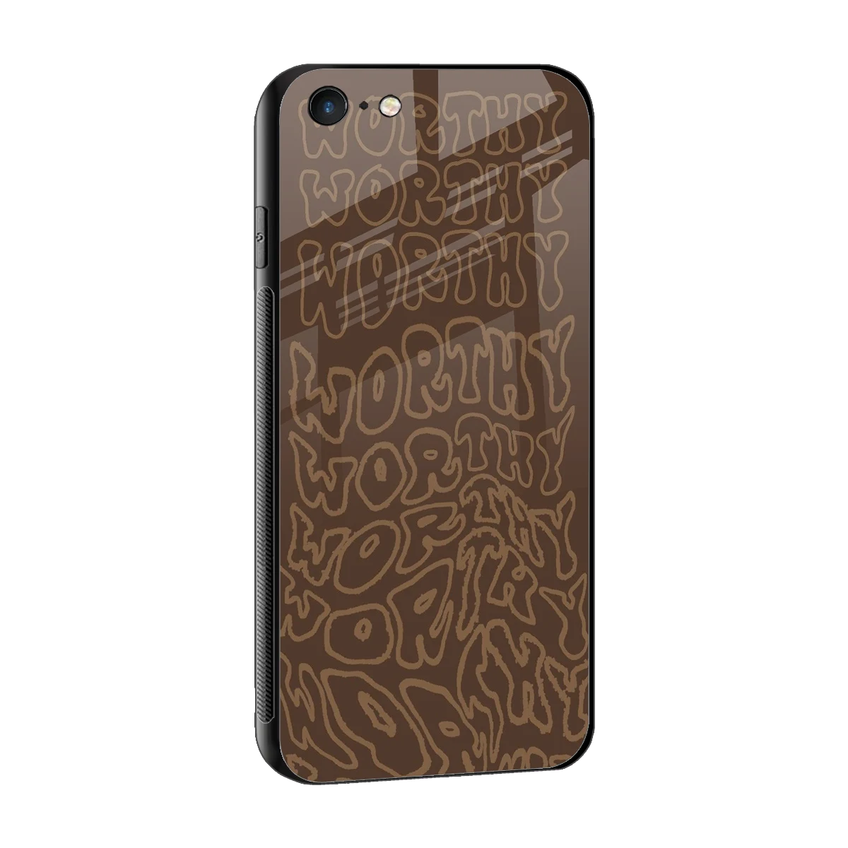 Worthy sleek iphone 6s cover with tempered glass back and TPU edges