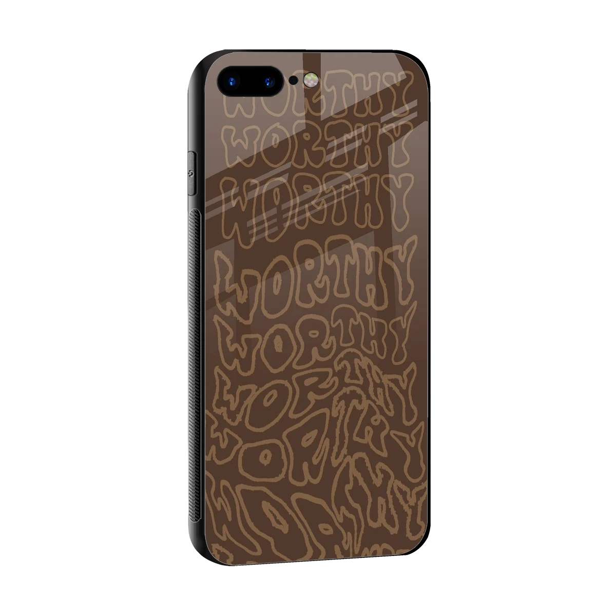 Worthy sleek iphone 7 plus cover with tempered glass back and TPU edges