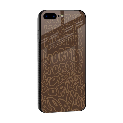 Worthy sleek iphone 7 plus cover with tempered glass back and TPU edges