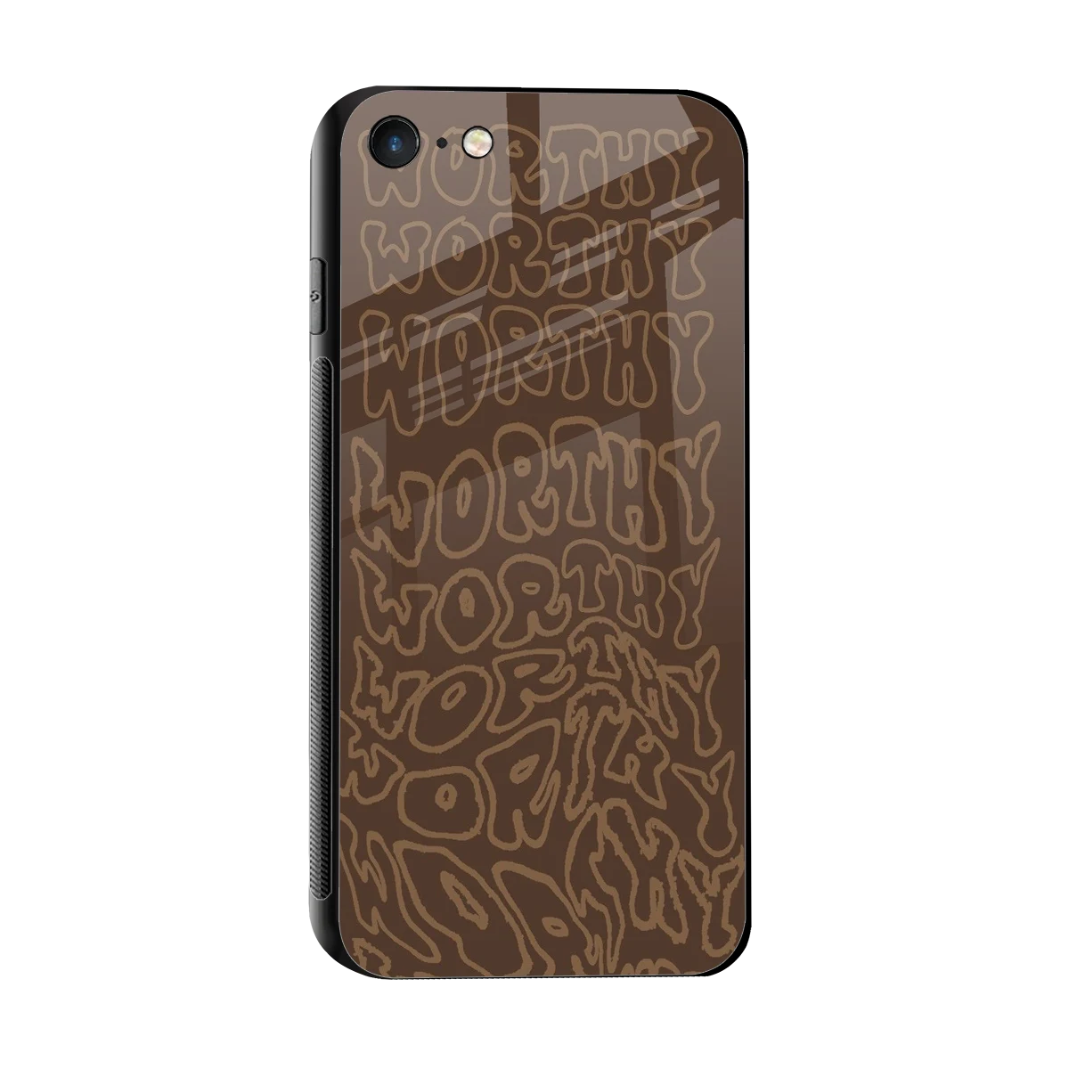 Worthy sleek iphone 7 cover with tempered glass back and TPU edges