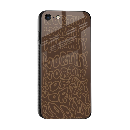 Worthy sleek iphone 7 cover with tempered glass back and TPU edges