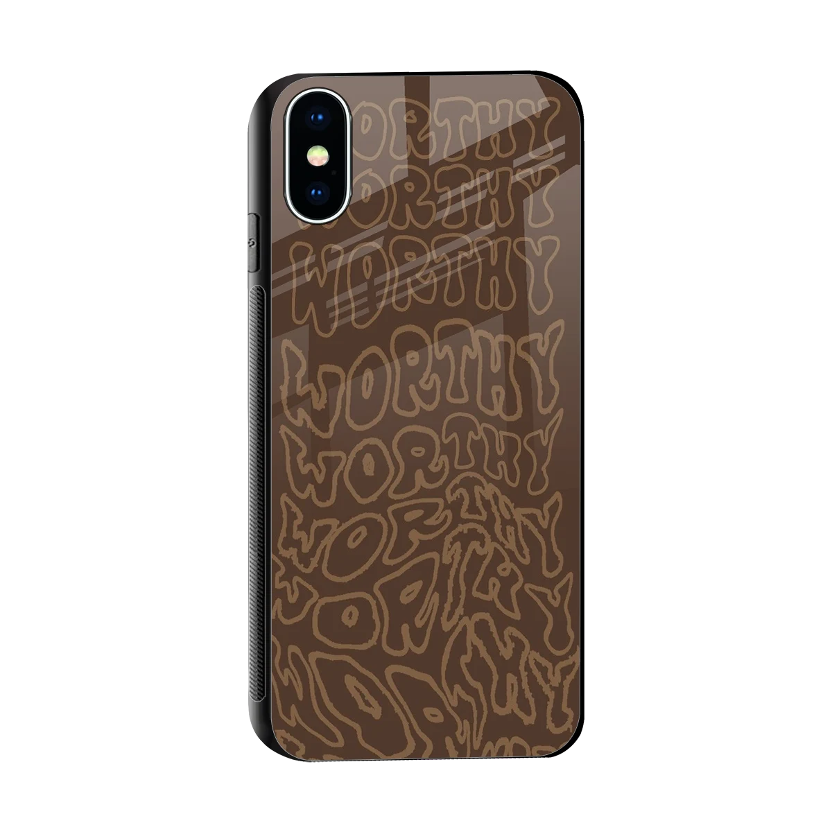 Worthy sleek iphone x cover with tempered glass back and TPU edges