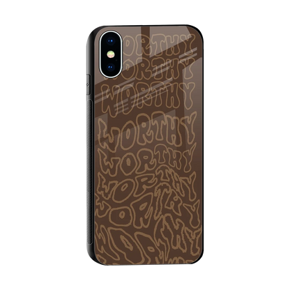 Worthy sleek iphone x cover with tempered glass back and TPU edges