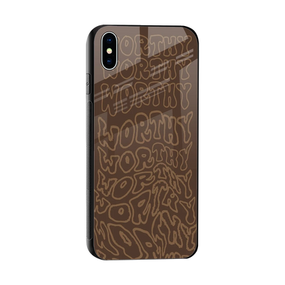 Worthy sleek iphone xs max cover with tempered glass back and TPU edges