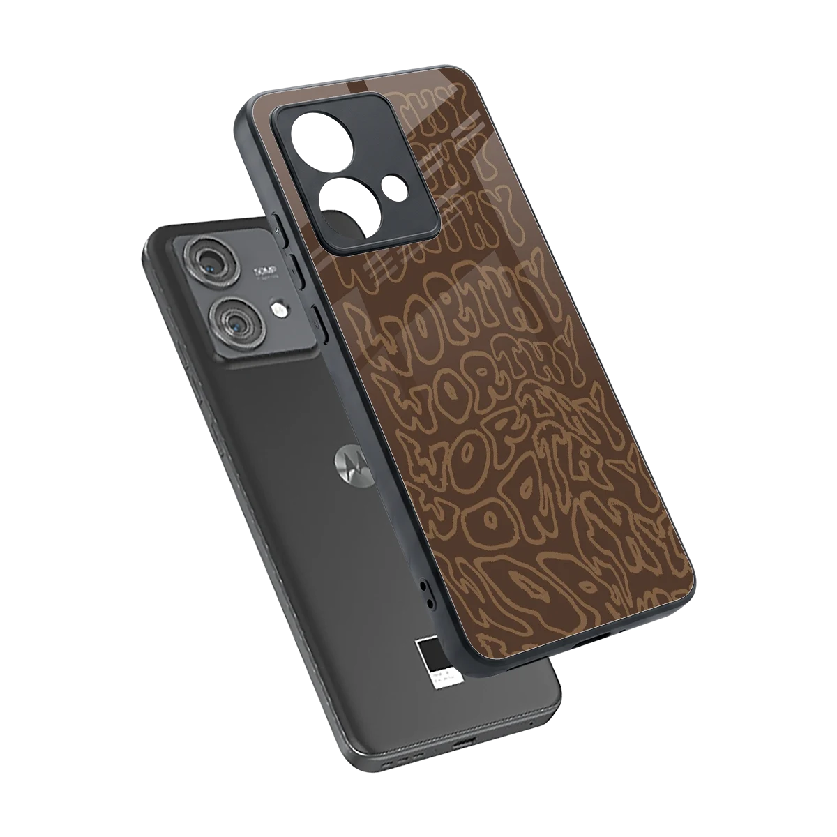 Worthy sleek motorola edge 40 neo 5g cover with tempered glass back and TPU edges