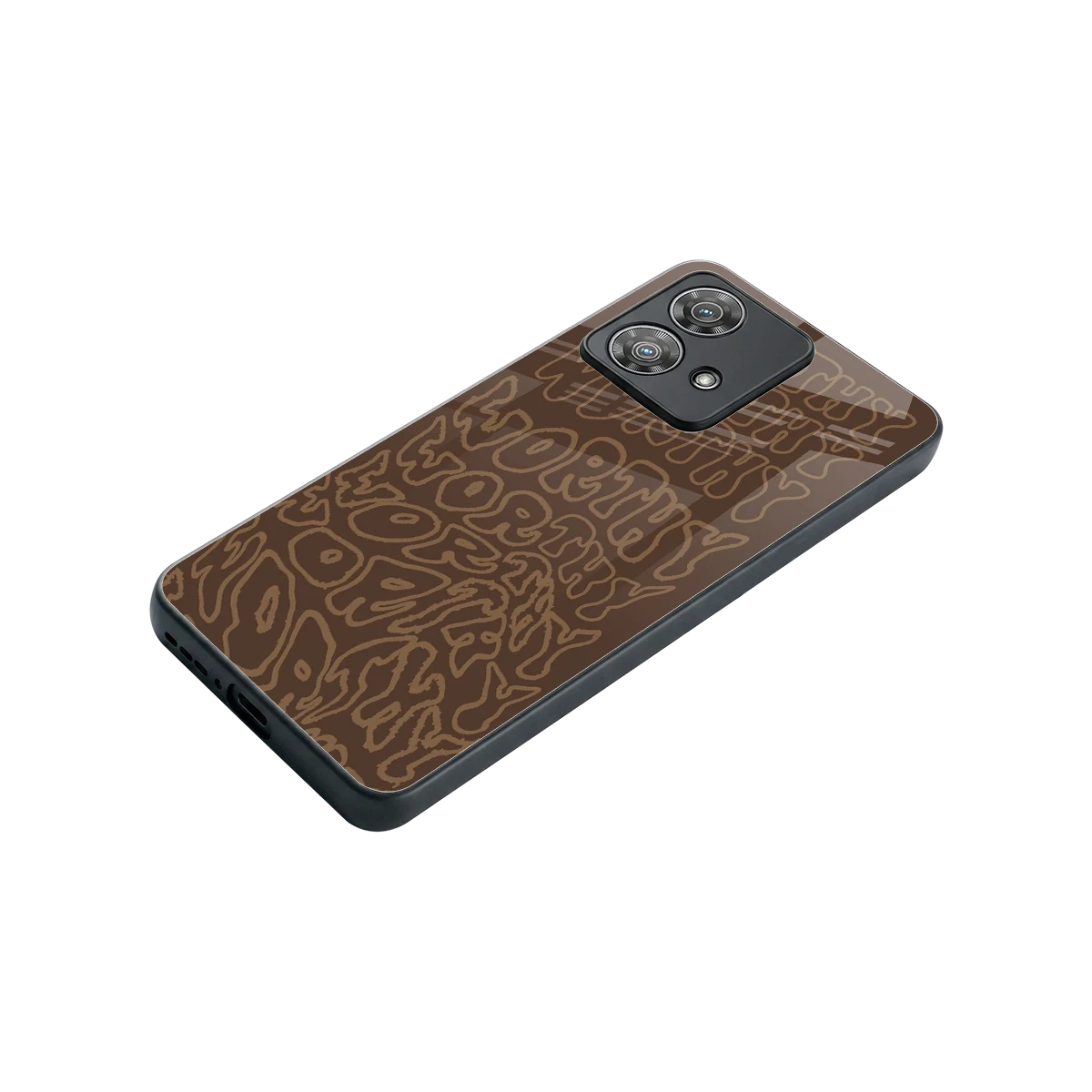 Worthy stylish phone case for motorola edge 40 neo 5g | glossy glass and slim fit