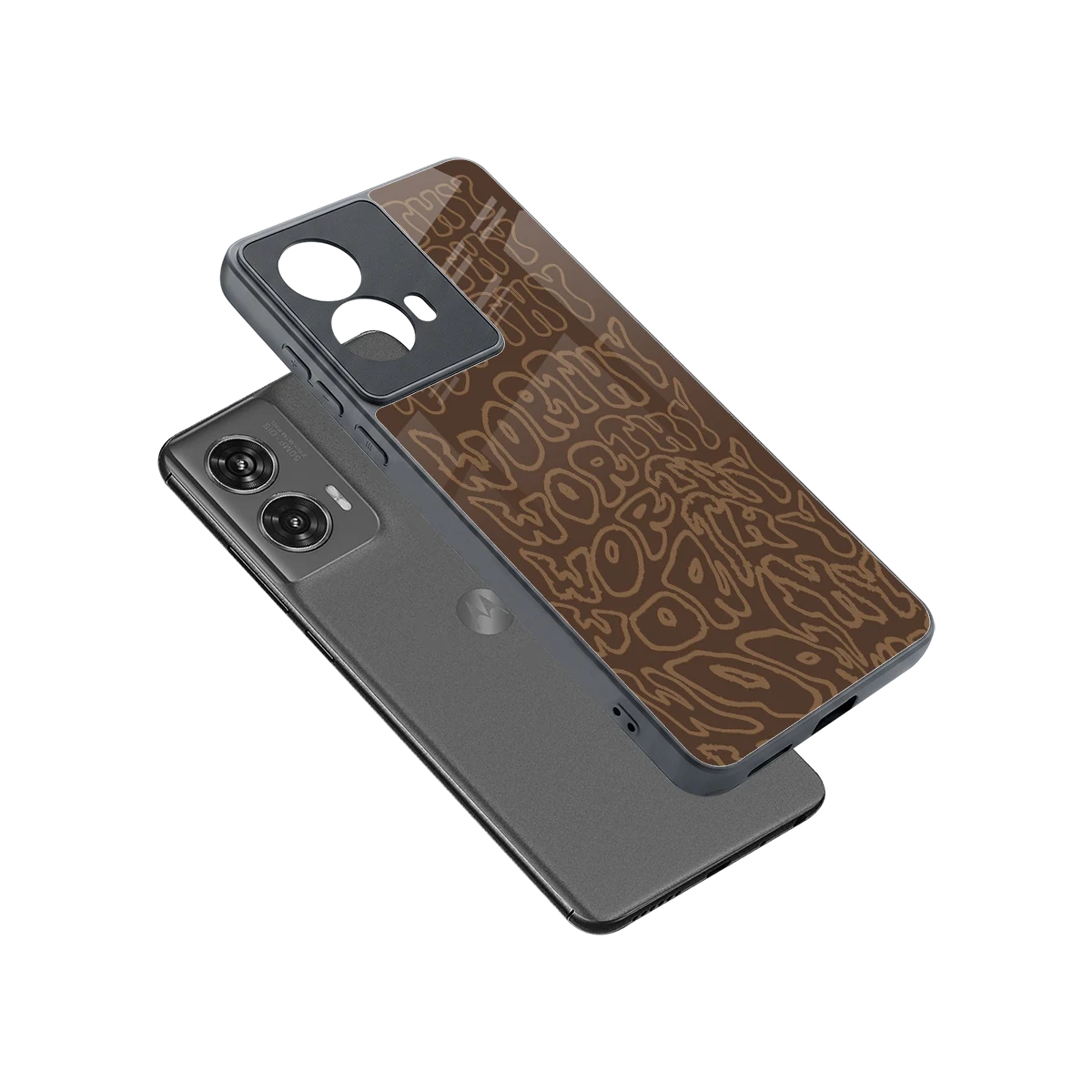 Worthy sleek motorola edge 50 fusion cover with tempered glass back and TPU edges