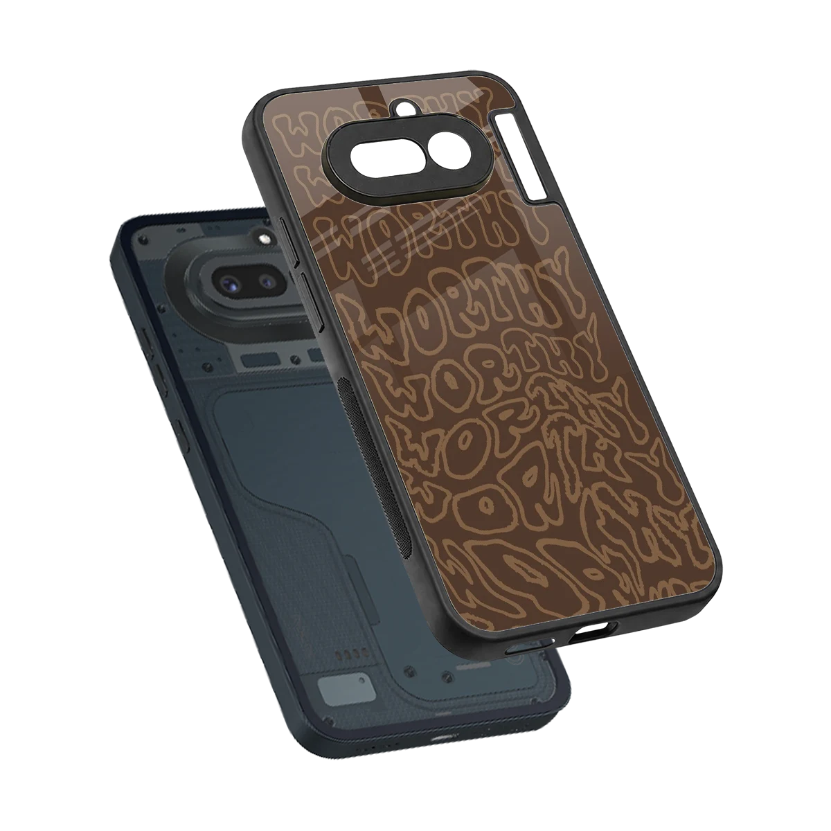Worthy sleek nothing phone 4a cover with tempered glass back and TPU edges