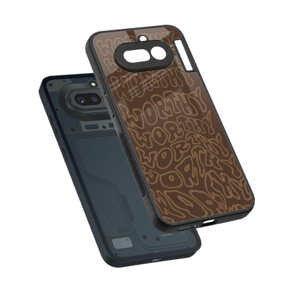 Worthy sleek nothing phone 4a cover with tempered glass back and TPU edges