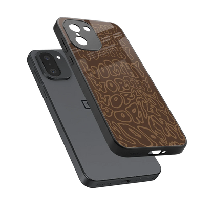 Worthy sleek oneplus 15r cover with tempered glass back and TPU edges