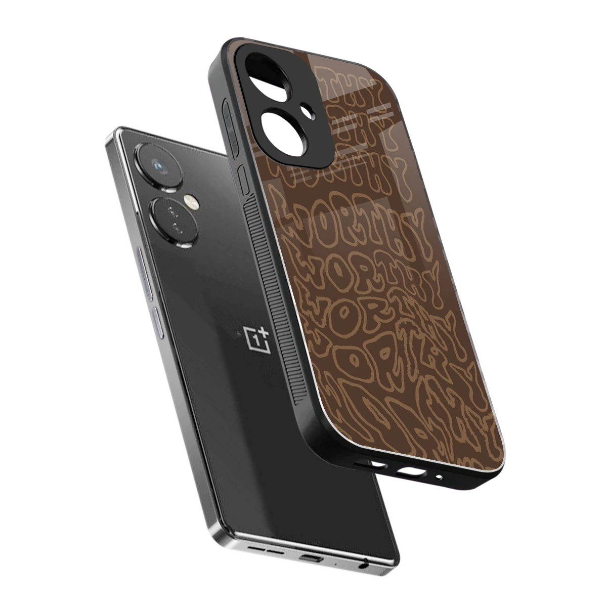 Worthy sleek oneplus nord ce 3 cover with tempered glass back and TPU edges