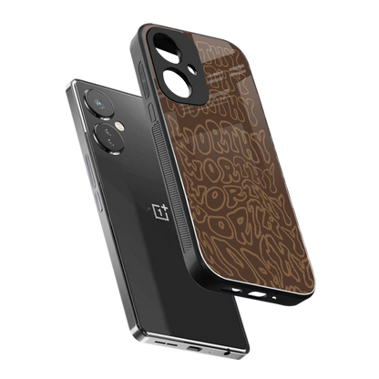 Worthy sleek oneplus nord ce 3 cover with tempered glass back and TPU edges