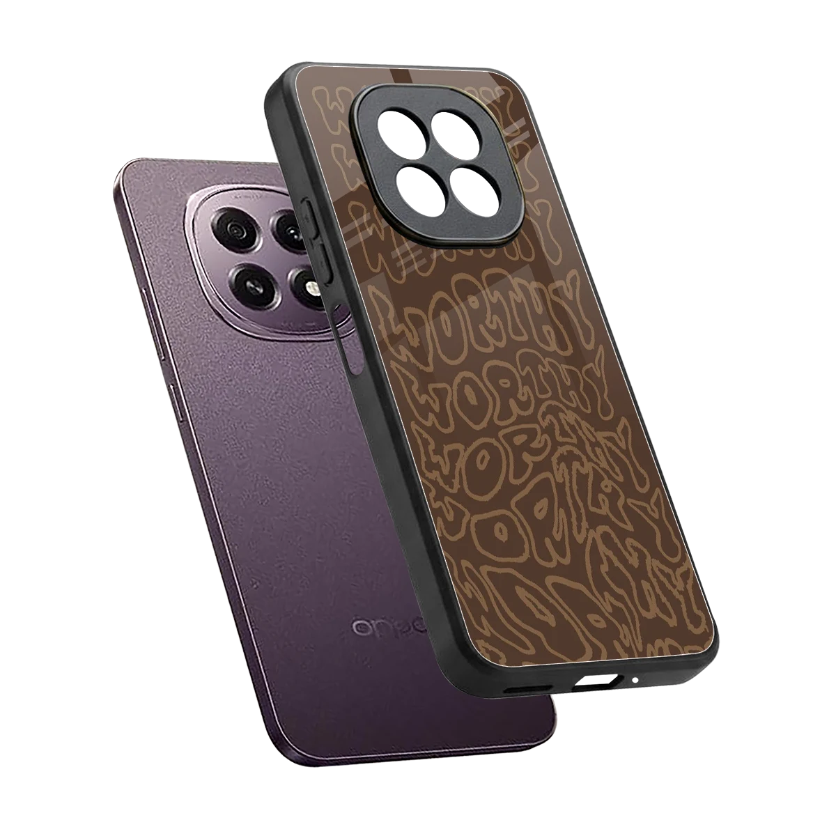 Worthy sleek oppo f29 5g cover with tempered glass back and TPU edges