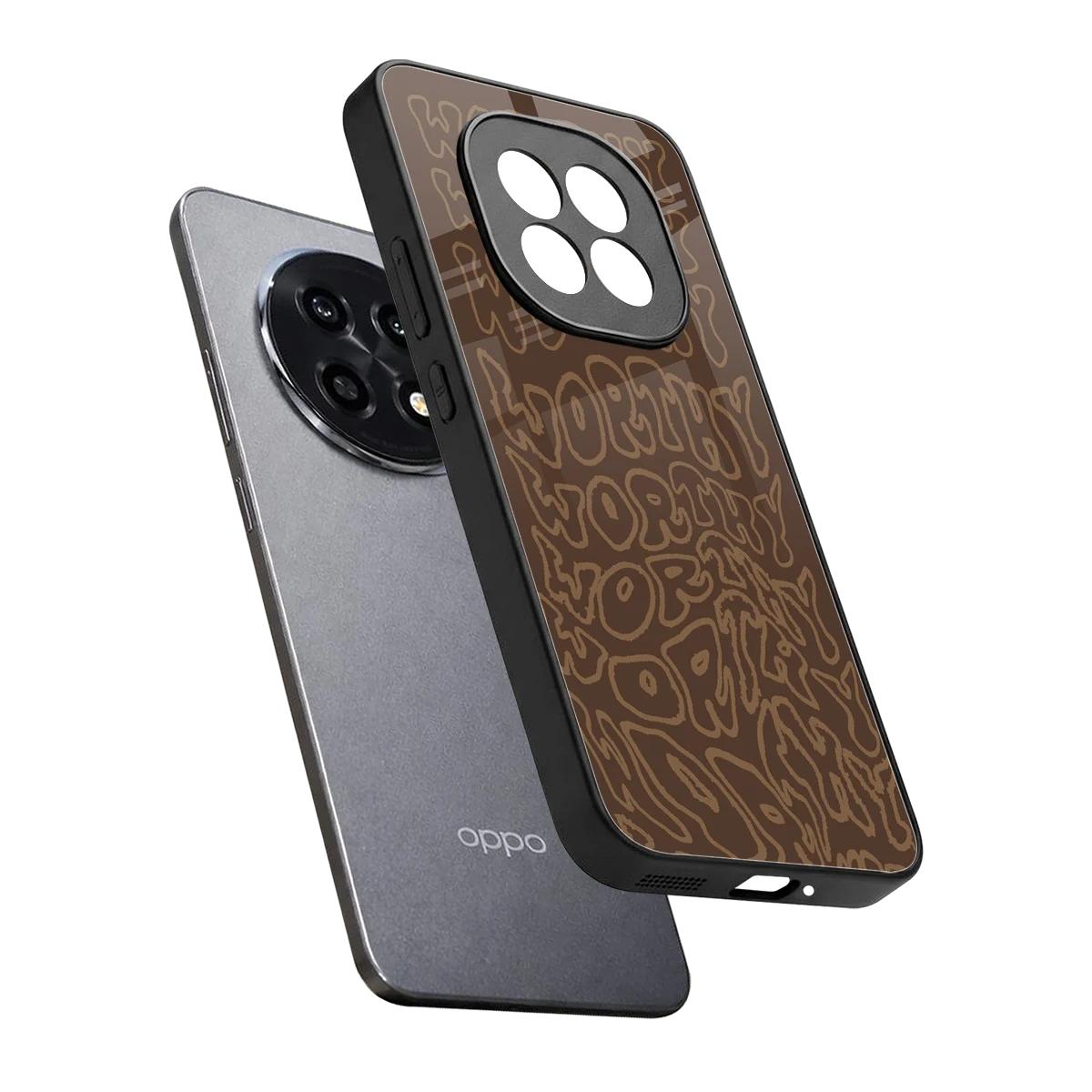 Worthy sleek oppo f29 pro 5g cover with tempered glass back and TPU edges