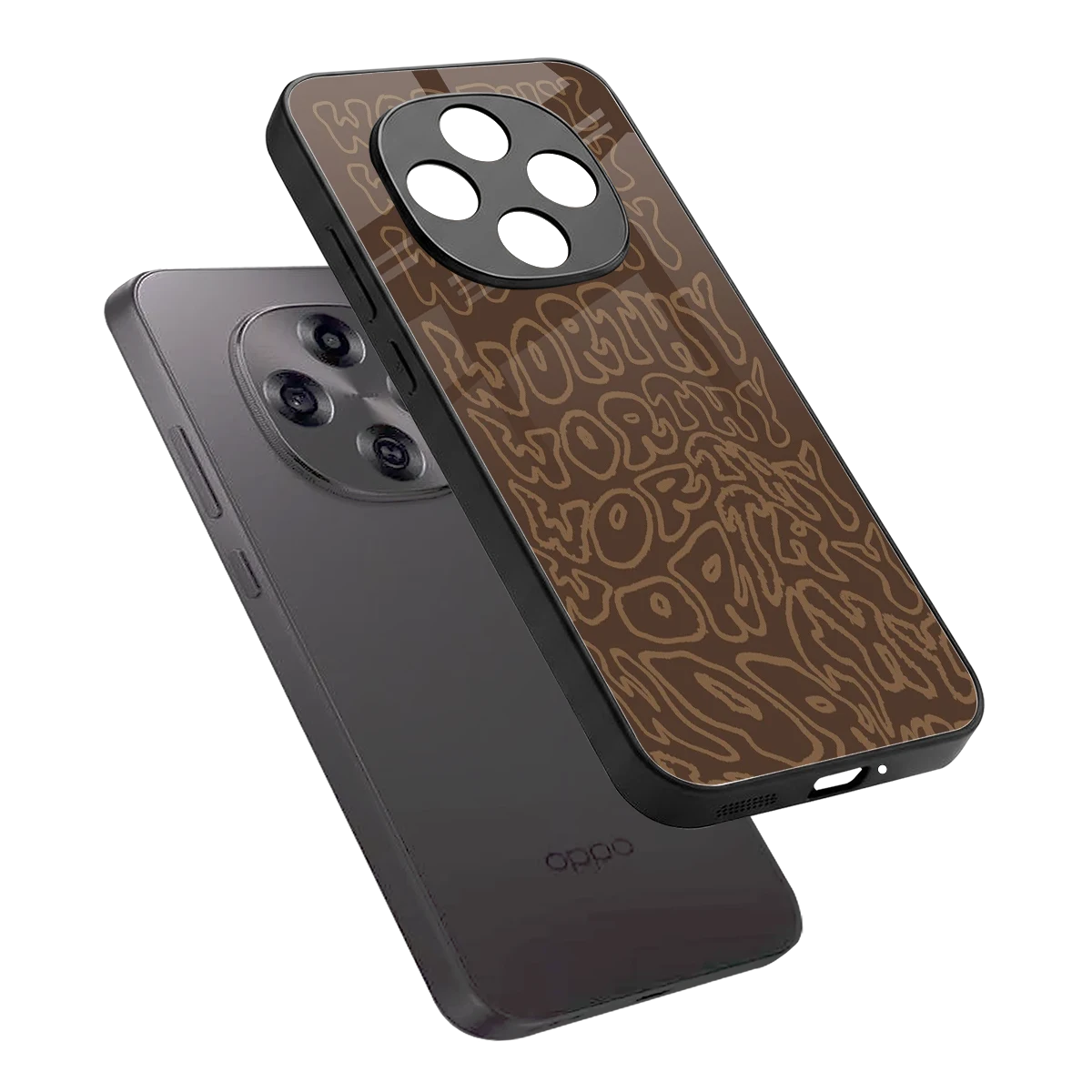 Worthy sleek oppo f31 pro 5g cover with tempered glass back and TPU edges