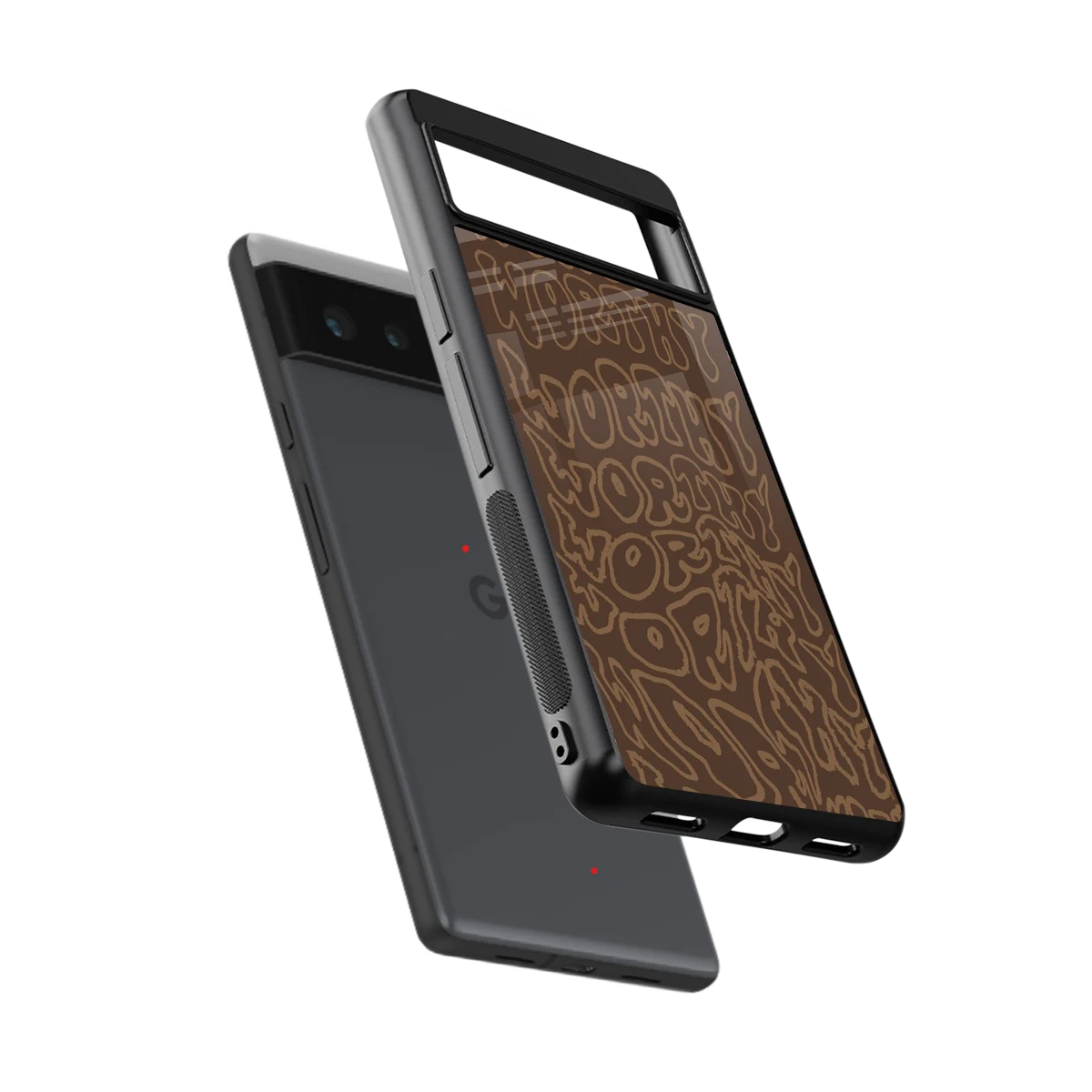 Worthy sleek google pixel 6 cover with tempered glass back and TPU edges