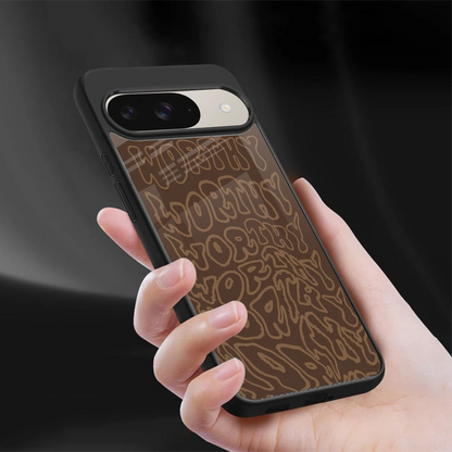 Worthy sleek google pixel 9 cover with tempered glass back and TPU edges