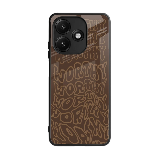 Worthy back phone cover | glass case for redmi 12 5g