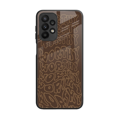 Worthy back phone cover | glass case for samsung galaxy a23