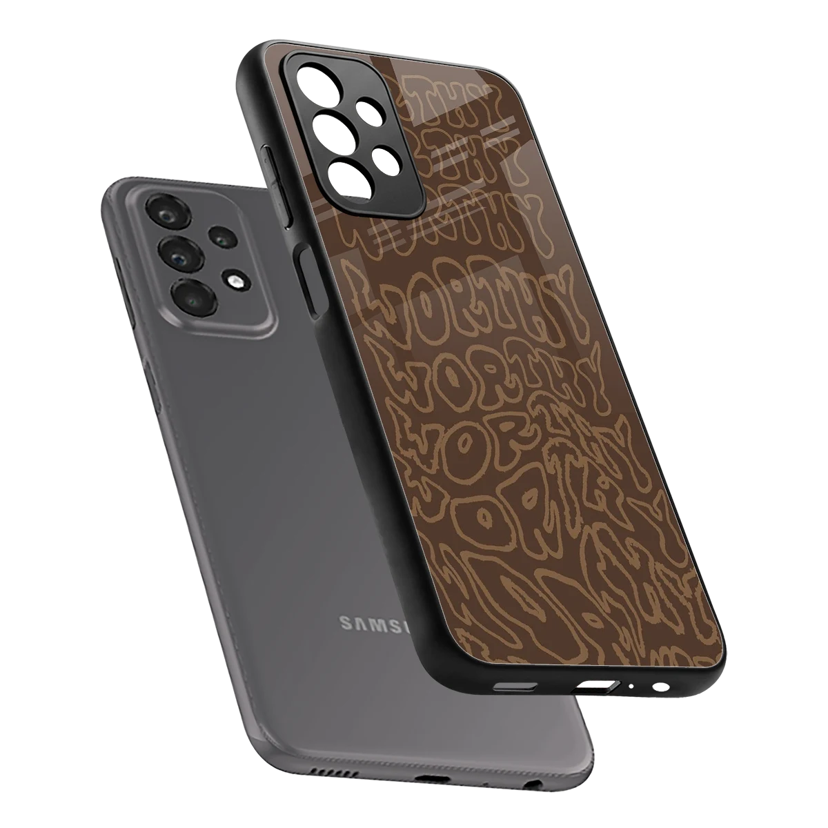 Worthy sleek samsung galaxy a23 cover with tempered glass back and TPU edges