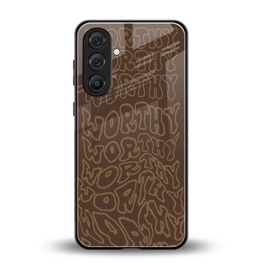 Worthy back phone cover | glass case for samsung galaxy m35 5g