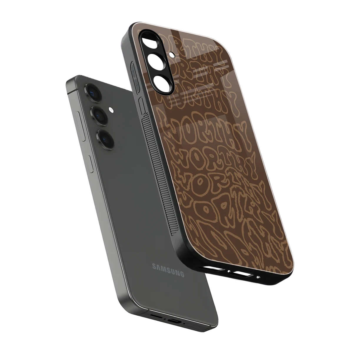 Worthy sleek samsung galaxy a14 5g cover with tempered glass back and TPU edges