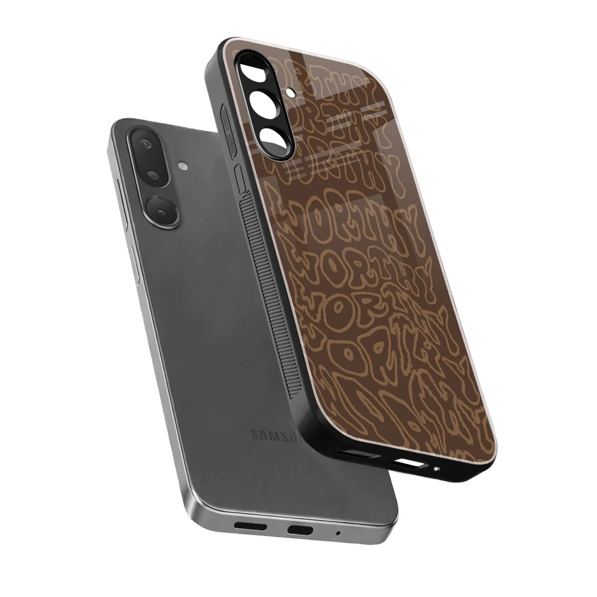 Worthy sleek samsung galaxy m56 5g cover with tempered glass back and TPU edges