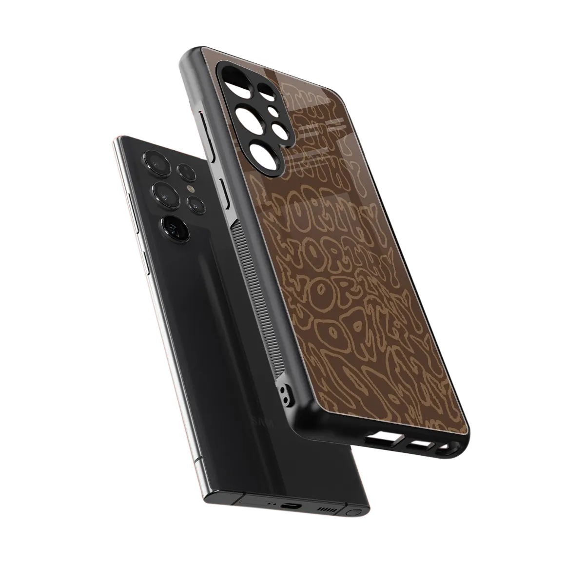 Worthy sleek samsung galaxy s25 ultra cover with tempered glass back and TPU edges