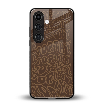 Worthy back phone cover | glass case for samsung galaxy s24