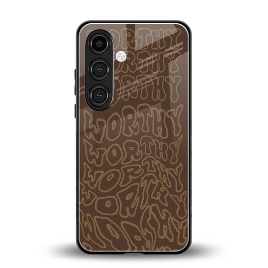 Worthy back phone cover | glass case for samsung galaxy s24