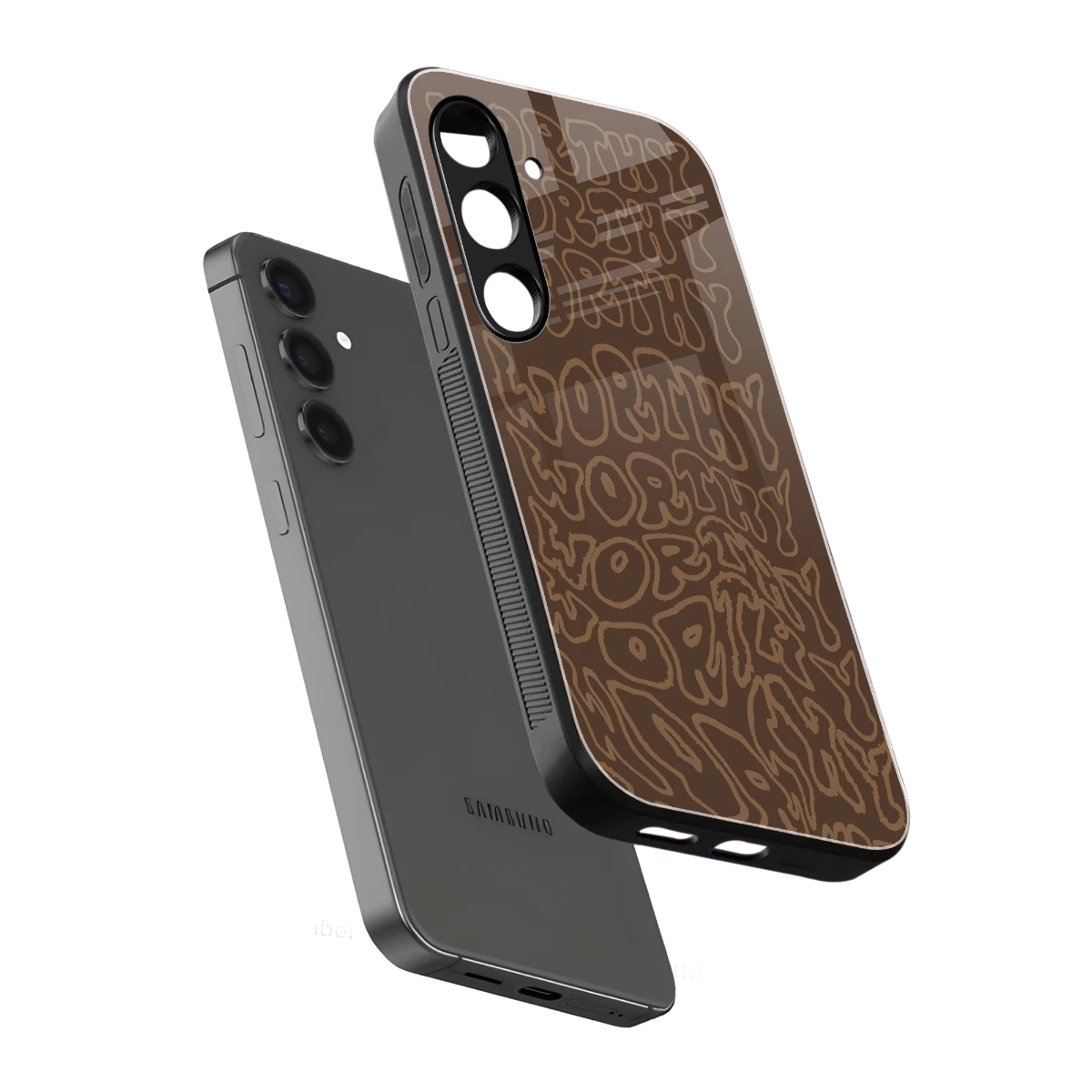 Worthy sleek samsung galaxy s25 cover with tempered glass back and TPU edges