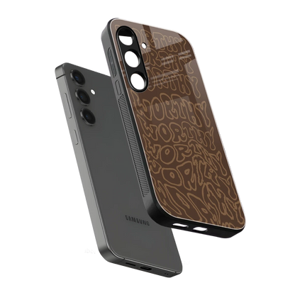 Worthy sleek samsung galaxy s25 cover with tempered glass back and TPU edges