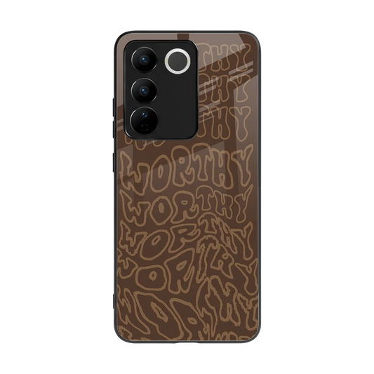 Worthy back phone cover | glass case for vivo v27 5g