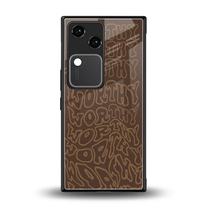 Worthy back phone cover | glass case for vivo v30