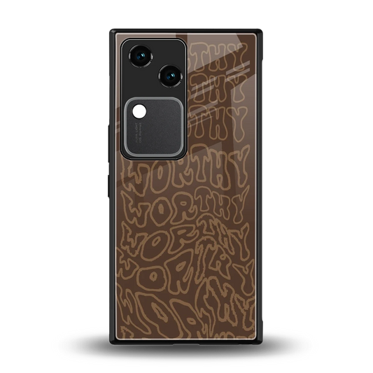 Worthy back phone cover | glass case for vivo v30