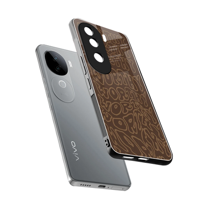 Worthy sleek vivo v40e cover with tempered glass back and TPU edges