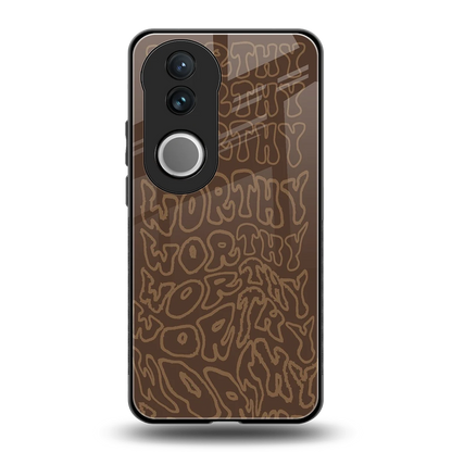 Worthy back phone cover | glass case for vivo v50