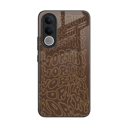 Worthy back phone cover | glass case for vivo v70 fe