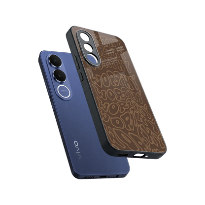 Worthy sleek vivo v70 fe cover with tempered glass back and TPU edges