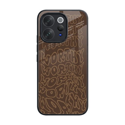Worthy back phone cover | glass case for vivo v70